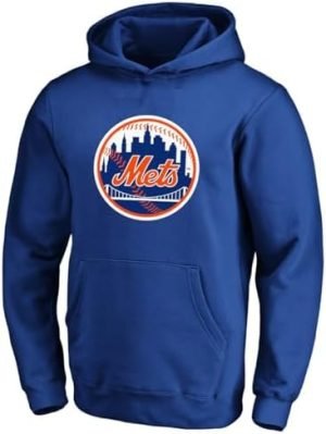 Outerstuff MLB New York Mets Youth 8-20 Ball Park Primary Logo Performance Hoodie Sweatshirt