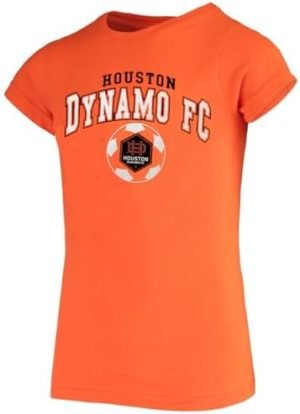 Outerstuff Houston Dynamo FC Girls Size 4-16 Team Wordmark Logo T-Shirt
