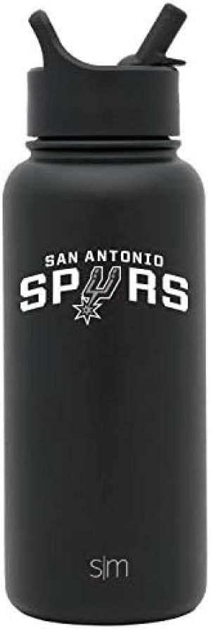 Simple Modern Officially Licensed NBA Water Bottle with Straw Lid Insulated Stainless Steel Thermos Gift | Summit Collection | 32oz