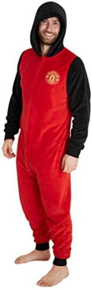 Manchester United F.C. Mens Pyjamas, Fleece Mens Pyjamas, Soccer Gifts For Men