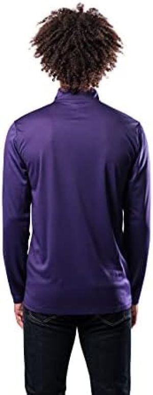 Ultra Game NBA Charlotte Hornets Men’s Super Soft Quarter Zip Long Sleeve T-Shirt