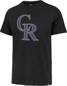 MLB Men's Distressed Imprint Match Team Color Primary Logo Word Mark T-Shirt