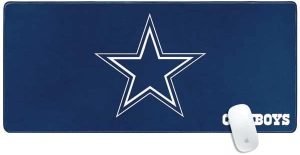 Skinit Officially Licensed NFL Dallas Cowboys Distressed Design, 35.75" x 15.4" Extra Large Gaming Mouse Pad, Desk Pad with Stitched Edges for Office and Home.