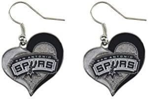 aminco NBA womens Swirl Heart Earrings