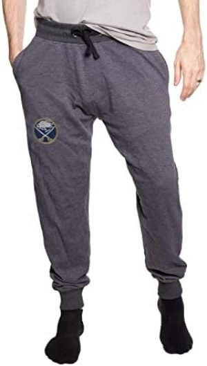 Calhoun Mens Officially Licensed NHL French Terry Tapered Slim Leg Jogger Style Sweatpants