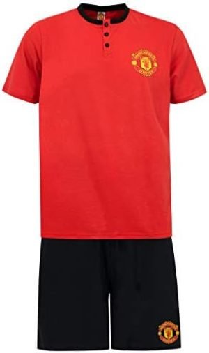 Premier League Mens Manchester United Pajamas REd Size