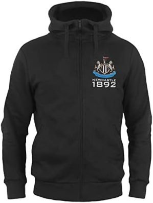 Newcastle United Football Club Official Soccer Gift Mens Fleece Zip Hoody