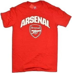 Arsenal FC Red Crest English Premier League Adults T Shirt - Authentic EPL