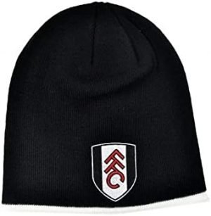 Fulham Crest Roll Down Beanie Black One Size