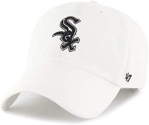 '47 MLB White Team Color Primary Logo Clean Up Adjustable Strap Hat Cap, Adult One Size Fits All'47 MLB White Team Color Primary Logo Clean Up Adjustable Strap Hat Cap, Adult One Size Fits All