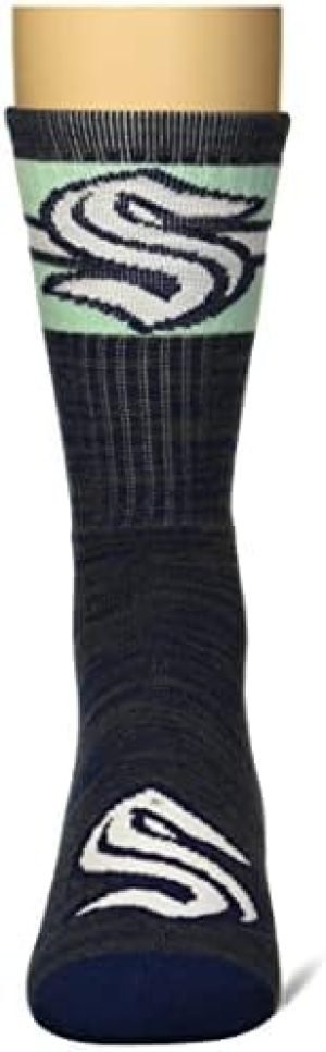 For Bare Feet Men’s NHL Seattle Kraken First String Crew Sock