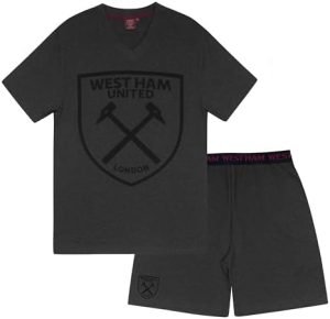 West Ham United FC Official Soccer Gift Mens Loungewear Short Pajamas