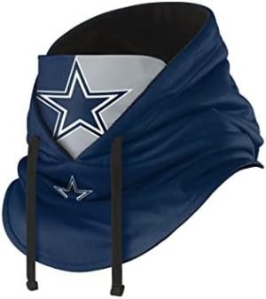FOCO NFL Dallas Cowboys Logo Drawstring Winter Cap Hooded Gaiter Balaclava Face Cover