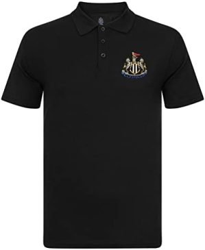 Newcastle United FC Official Soccer Gift Mens Crest Polo Shirt
