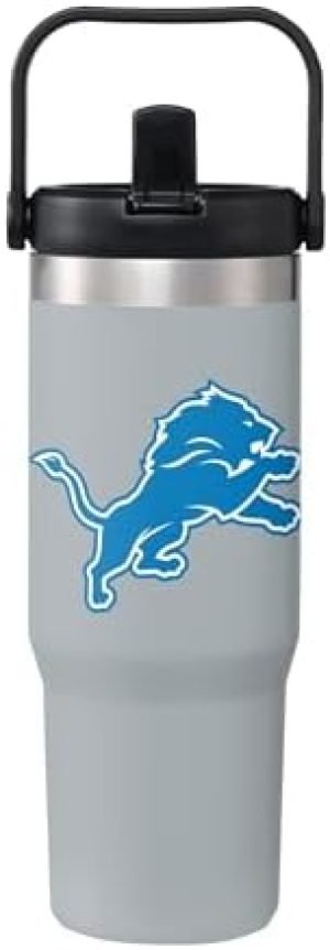 FOCO NFL Unisex-Adult NFL Team Logo Insulated Travel Mug 30oz Straw Tumbler