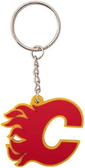 Desert Cactus Calgary Flames Keychain NHL National Hockey League Car Keys Holder (PVC)