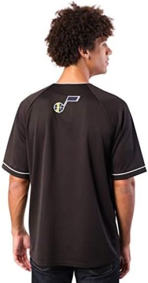 Ultra Game NBA Utah Jazz Mesh Button Down Baseball T-Shirt