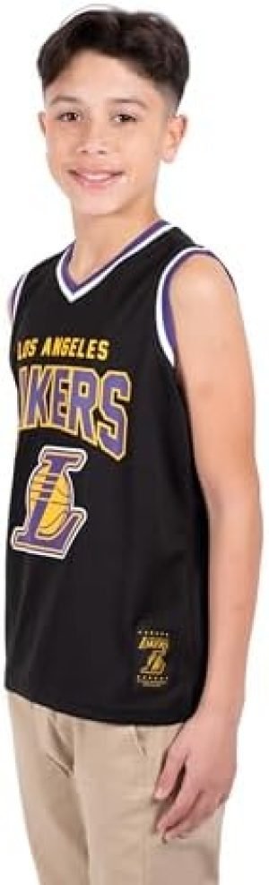 Ultra Game NBA Los Angeles Lakers Youth Sleeveless Mesh Tank Top Muscle T-Shirt