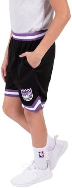 Ultra Game NBA Sacramento Kings Youth Active Knit Basketball Training Shorts