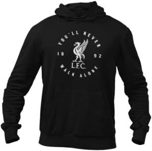 Anfield Shop Liverpool FC Roundel Black Unisex Hoodie - Offical Licensed Liverpool FC Merchandise for Men and Women