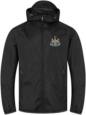 Newcastle United FC Official Gift Mens Half Zip Shower Jacket Windbreaker