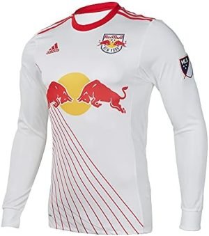 adidas NY Red Bull Home Authentic LS [White]