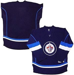Outerstuff Winnipeg Jets Blank Navy Men's Premier Team Apparel 1 Stripe Home Jersey
