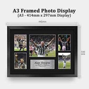 HWC Trading Alan Shearer Newcastle United 16 x 12 inch Printed Gifts Signed Autograph Picture