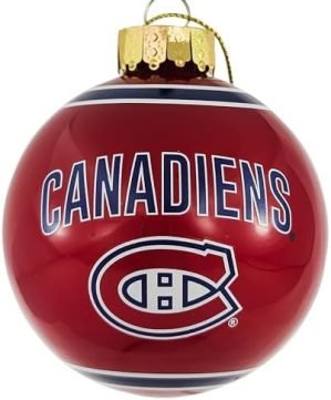 FOCO Montreal Canadiens – Collector's Edition Canadiens Glass Ball Ornament – Represent The Red, White and Blue and Show Your NHL Spirit with Licensed Canadiens Holiday Fan Decorations