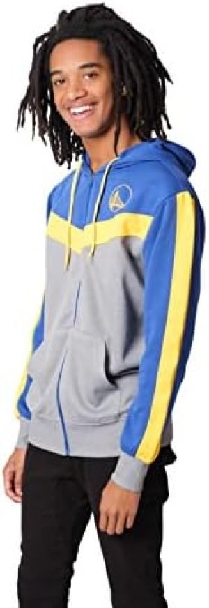 Ultra Game NBA Golden State Warriors Men’s Soft Fleece Full Zip Jacket Hoodie