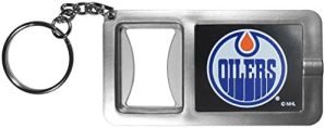 NHL Siskiyou Sports Fan Shop Edmonton Oilers Flashlight Key Chain with Bottle Opener One Size Black