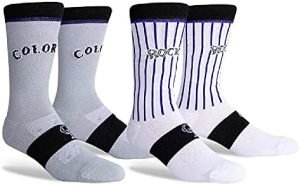 PKWY Unisex 2-Pack Rockies Crew Socks