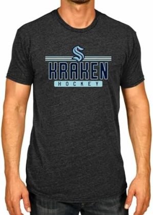 Wright & Ditson Adult NHL Heather Charcoal True Fan Hockey T-Shirt - Tagless Cotton Polyester Blend - Ultimate Comfort