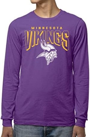 Junk Food Clothing x NFL - Bold Logo - Long Sleeve Fan Shirt for Men and Women - Officially Licensed NFL Apparel