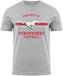 Calgary Stampeders CFL Property of Distressed T-Shirt - Athletic Gray