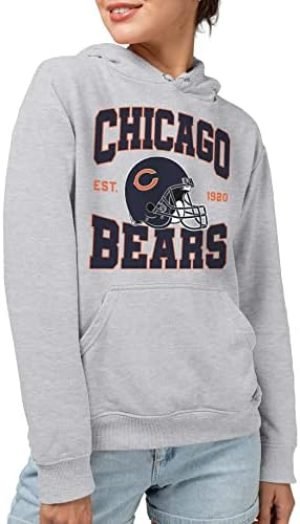 Junk Food Clothing NFL Chicago Bears – Team Helmet – Adult Pullover Hoodie