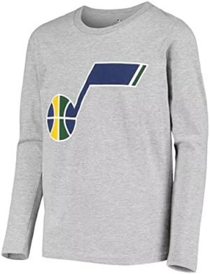 Outerstuff Utah Jazz Youth Size Basketball Team Logo Long Sleeve T-Shirt