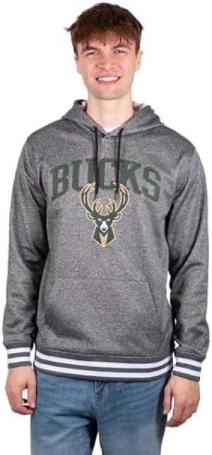 Ultra Game NBA Milwaukee Bucks MVP Super Soft Pullover Hoodie Sweatshirt