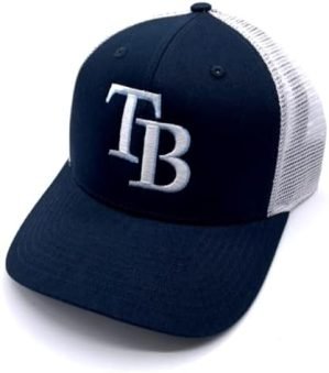 MLB Tampa Bay Rays Classic Adjustable Mesh Trucker Embroidered Hat