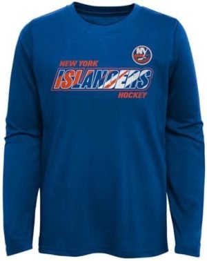 Outerstuff New York Islanders Kids Size 4-7 Rink Reimagined Logo Long Sleeve T-Shirt