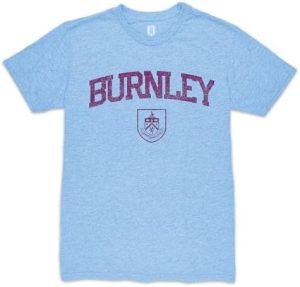 Burnley FC Word Mark Vintage Tri-Blend T-Shirt - Blue