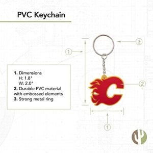 Desert Cactus Calgary Flames Keychain NHL Car Keys Holder