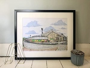 Norwich City FC - Carrow Road Stadium - Print - Wall Art - Premier League - Football Art - Canaries - Footy Fans