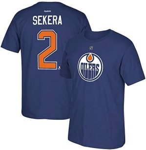 adidas Andrej Sekera Reebok Edmonton Oilers Player Premier Blue Jersey T-Shirt Men's