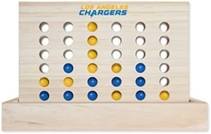 Rico Industries NFL Wooden 4 in a Row Board Game Line up 4 Game Travel Board Games for Kids and Adults