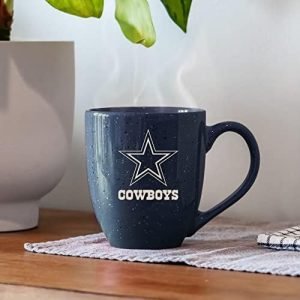 Rico Industries NFL Dallas Cowboys 16 oz Laser Engraved Ceramic Coffee Mug
