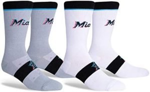 PKWY Unisex 2-Pack Marlins Crew Socks