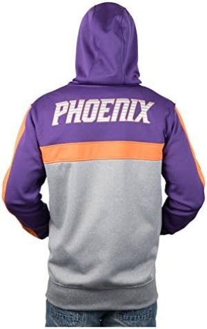 Ultra Game Phoenix Suns Soft Fleece Full Zip Jacket Hoodie