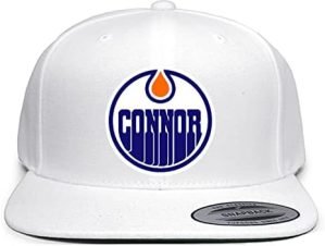 White Snapback Oilers Connor Logo Hat