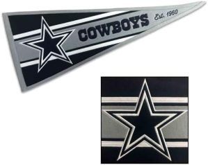 Dallas Cowboys Embroidered and Sewn Pennant
